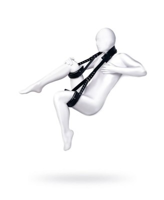Anonymo fixing sling, PU leather, black, 145 cm