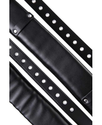 Anonymo fixing sling, PU leather, black, 145 cm