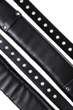 Anonymo fixing sling, PU leather, black, 145 cm