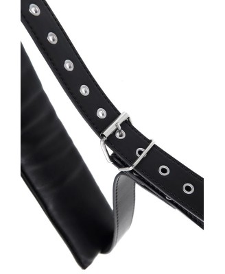 Anonymo fixing sling, PU leather, black, 145 cm