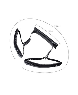 Anonymo fixing sling, PU leather, black, 145 cm