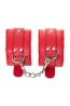 Anonymo handcuffs, PU leather, red, 27 cm