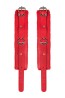 Anonymo handcuffs, PU leather, red, 27 cm