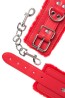 Anonymo handcuffs, PU leather, red, 27 cm