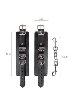 Anonymo handcuffs, PU leather, black