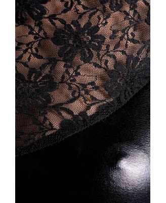 Wetlook black dress LULU - black XL