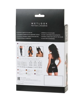 Wetlook black dress NAOMI - black L