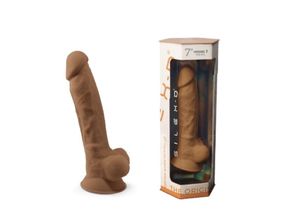 Dildo- Model 1 (7'') Caramel BOX - Realistyczne Brązowe Dildo - 17,7 cm
