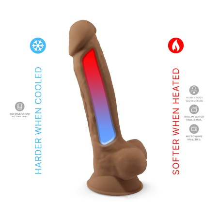 Dildo- Model 1 (7'') Caramel BOX - Realistyczne Brązowe Dildo - 17,7 cm