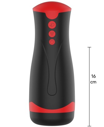 Masturbator Vibrating&Squeeze Black