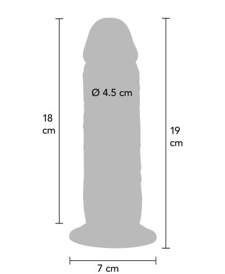 Silicone Foreskin Dong 19 cm Caramel skin tone
