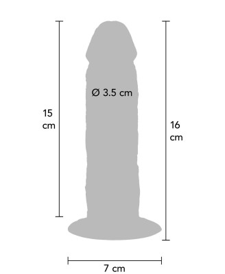 Silicone Foreskin Dong 15 cm Caramel skin tone
