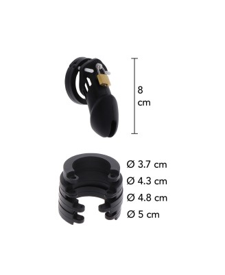 Chastity Cock Cage Slicone L Black