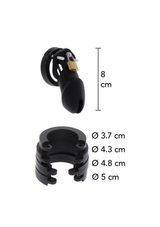 Chastity Cock Cage Slicone L Black