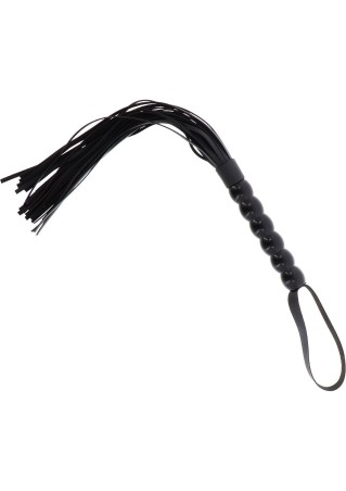 Long Beaded Flogger Whip Black