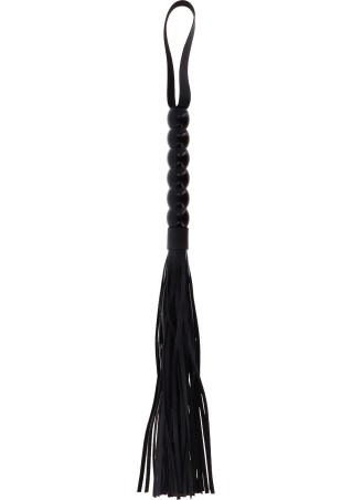 Long Beaded Flogger Whip Black