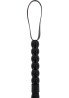 Long Beaded Flogger Whip Black