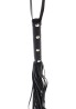 Long Studded Flogger Whip Black