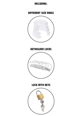 Chastity Cock Cage Acrylic Transparent