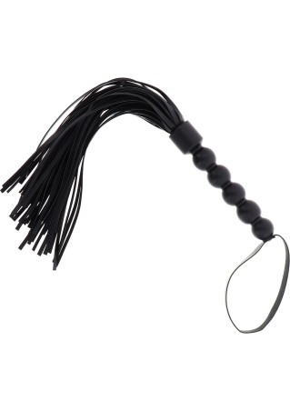 Short Beaded Flogger Whip Black