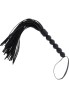Short Beaded Flogger Whip Black