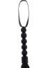 Short Beaded Flogger Whip Black