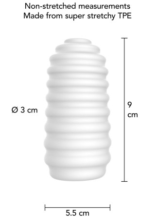 Medium Masturbator Ribs White