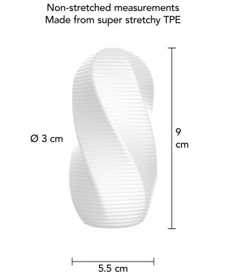 Medium Masturbator Swirl White