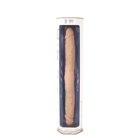Dildo Silexd - Twins Dildo Flesh S - Podwójne cieliste Dildo 38 cm