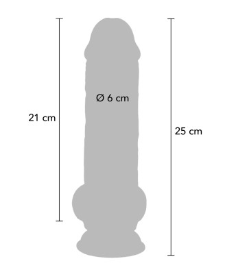 Deluxe Dual Density Thick Dildo TPE 25 cm