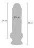 Deluxe Dual Density Thick Dildo TPE 25 cm
