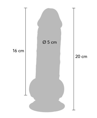 Deluxe Dual Density Thick Dildo TPE 20 cm