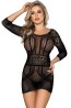 MESH DRESS H3192 BLACK XL