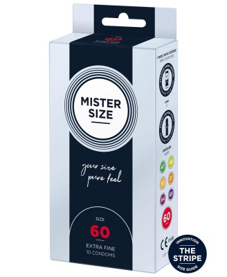 MISTER SIZE 60mm Condoms 10pcs Natural