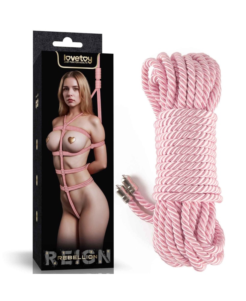 Rebellion Reign Silky Bondage Rope - Różowy Sznur do Bondage