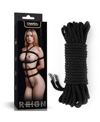 Rebellion Reign Ebony Silky Bondage Rope - Czarny Sznur do Bondage
