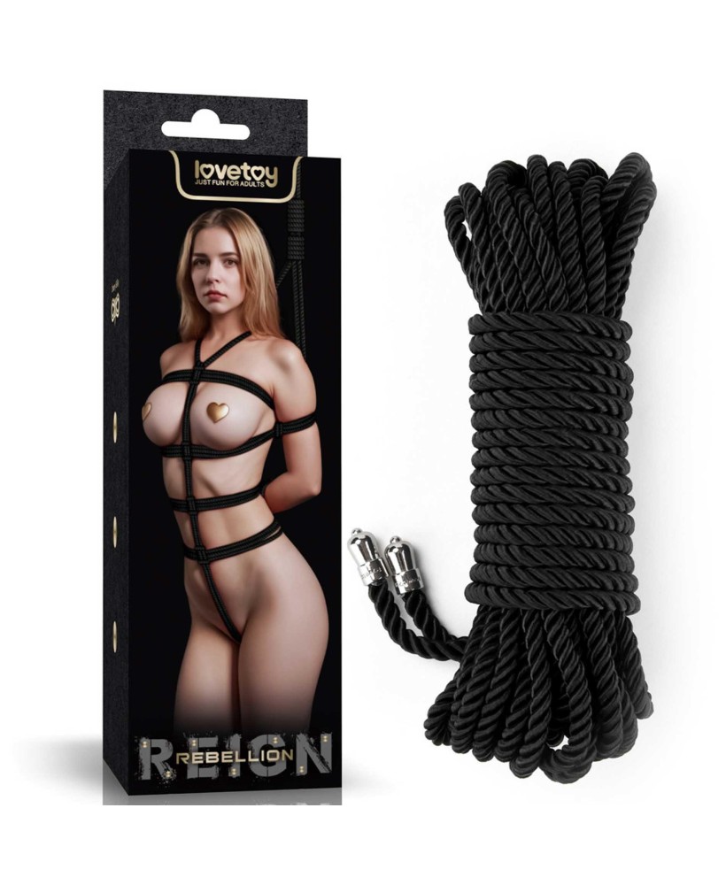 Rebellion Reign Ebony Silky Bondage Rope - Czarny Sznur do Bondage