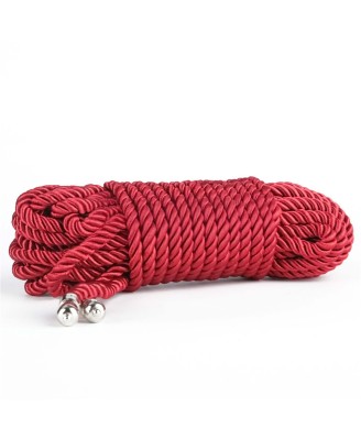 Rebellion Reign Crimson Silky Bondage Rope - Czerwony Sznur do Bondage