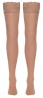 Cottelli Stockings nude - Eleganckie pończochy w kolorze cielistym - L