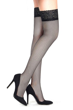 BLACK FISHNET STOCKINGS