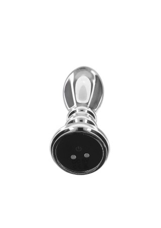 Buttplug Vibr. Ribbed Medium Silver