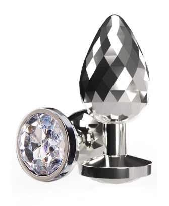 Disco Diamond Plug Large Silver