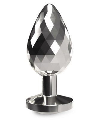 Disco Diamond Plug Large Silver