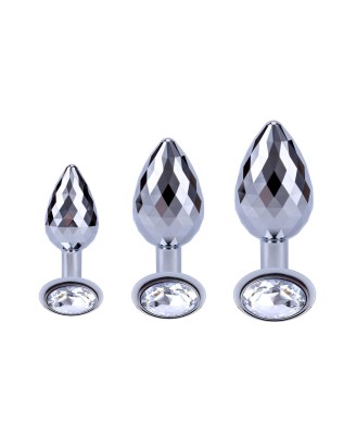 Disco Diamond Plug Large Silver