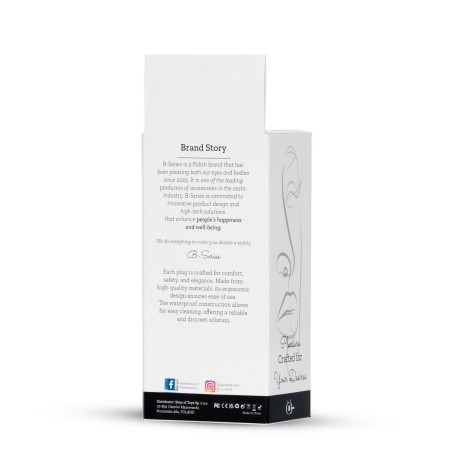 Silicone Plug Clear - L - Czarny Korek Analny z Kryształem