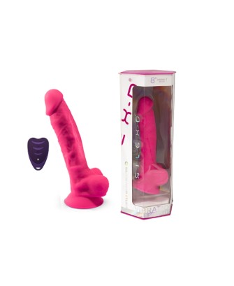 Silexd Model 1 8" - Realistyczne Dildo z Wibratorem na Pilota 20 cm - Róż
