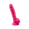 Silexd Model 1 8" - Realistyczne Dildo z Wibratorem na Pilota 20 cm - Róż