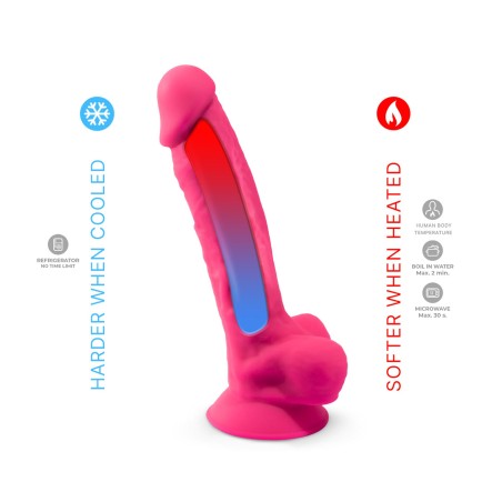 Silexd Model 1 8" - Realistyczne Dildo z Wibratorem na Pilota 20 cm - Róż