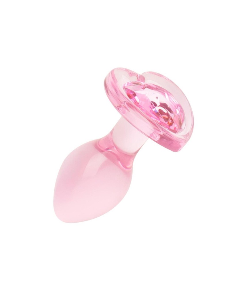 Anal Collection - Różowy - Mały Szklany Korek Analny - 7 cm