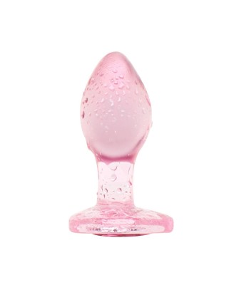 Anal Collection - Różowy - Mały Szklany Korek Analny - 7 cm